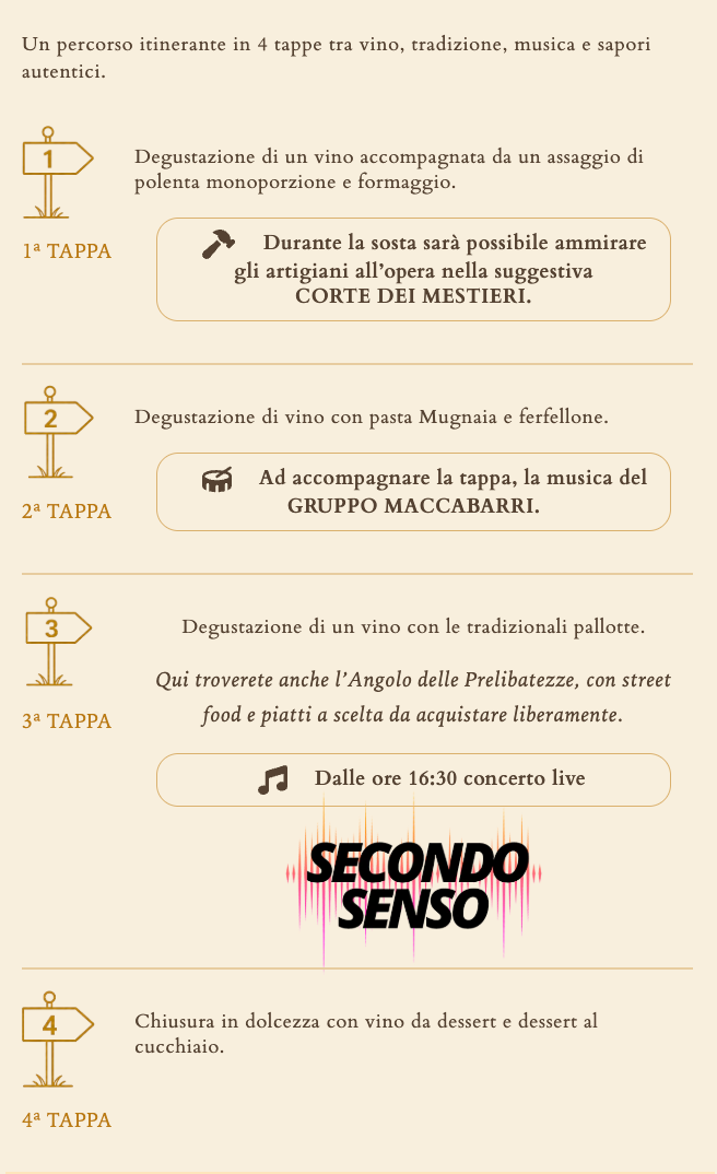 Domenica 31 maggio- Percorso itinerante