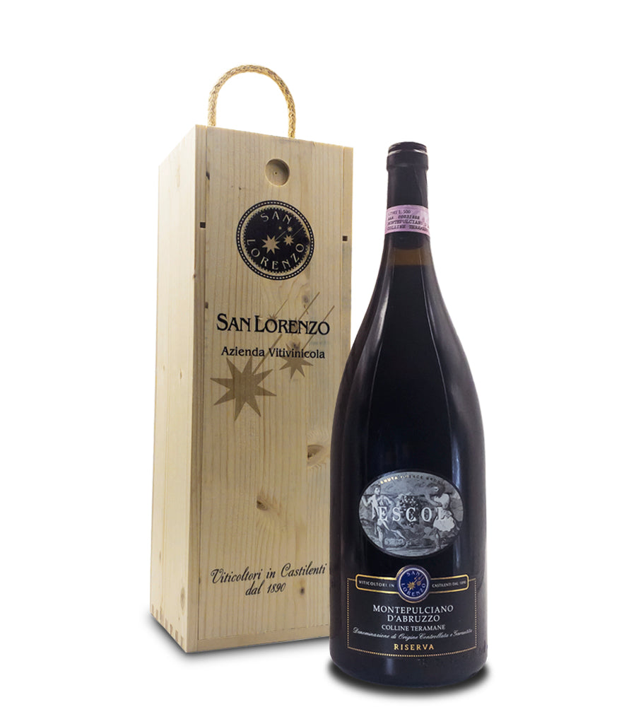 Escol Montepulciano Riserva DOCG 1,5L con Cassetta di Legno