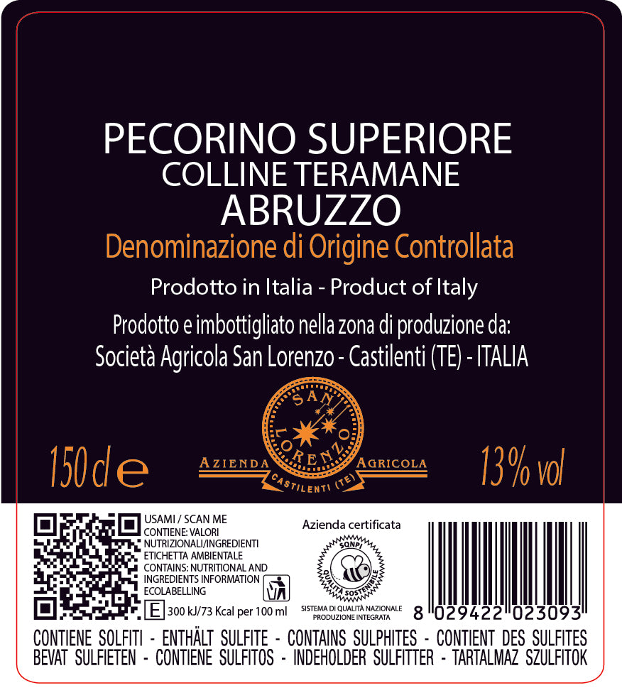 Il  Pecorino DOC 1,5L con Cassetta