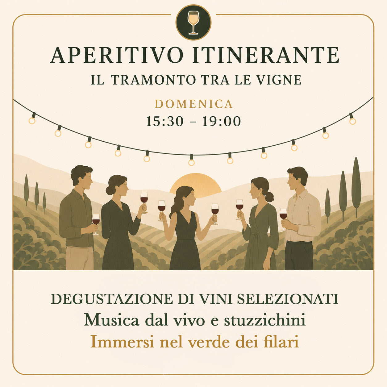 Domenica 31 maggio- Aperitivo Itinerante