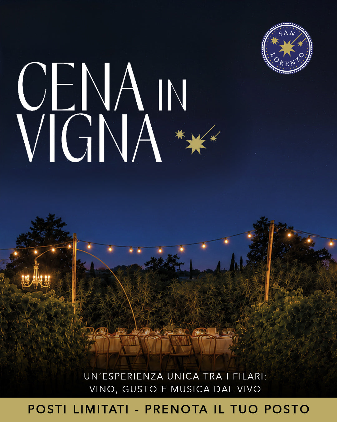 Cena in Vigna - Sabato 29 Agosto